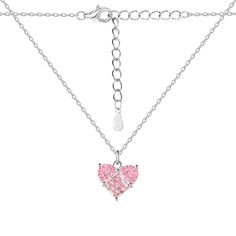 Complete your Valentine's Day look with our Icy heart necklace. This elegant square-shaped pendant features an icy heart design, perfect for the holiday of love. Pair it with our matching tennis bracelet for a stunning and stylish look. Don't miss out on this limited edition set." Real 925 Sterling Silver Cubic Zirconia 5A CZ Stones Stone size: 5MM X 5MM Length: 40CM + 5CM Stone shape: Square Stone carat: 0.5 Nickel/Lead/Cadmium Free TARNISH FREE! Hypoallergenic