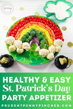 healthy and easy st patrick's day party appetizer with broccoli