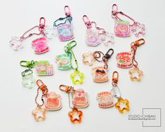 Description: Introducing our adorable Jelly Snack Keychain, the perfect accessory for anyone who loves a touch of fun and whimsy! This cute snack bar keychain is designed to look just like your favorite jelly snack, making it a delightful addition to your keys, bags, or any accessory collection. 🍬 Features: All keychain is Handmade Unique Design: Crafted to resemble a jelly snack bar, this keychain is sure to bring a smile to your face. Double-Sided Charm: Features a charming design on both sid Kawaii Keychain Charms, Cute Green Keychains For Gifts, Kawaii Keychain, Bar Keychain, Cute Snacks, Acrylic Keychains, Keychain Cute, Shop Till You Drop, Charm Keychain