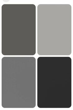 four different shades of gray and black are shown in the same square shape, each with one