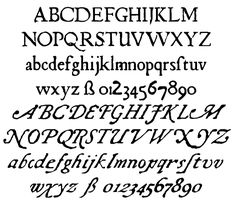 the upper and lower case of an old fashioned font