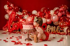 Smash Cake Valentines Day, Valentines First Birthday Photo Shoot, February Baby Birthday, Valentine’s Day Photo Shoot Ideas, 1st Birthday Photo Shoot Ideas, February Birthday Party Ideas, First Birthday Cake Smash Photoshoot