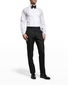 TOM FORD Men's Pleated Bib-Front Cotton Dress Shirt | Neiman Marcus Formal Dress Shirt, Tom Ford Brand, Tom Ford Clothing, Formal Shirt Dress, Tom Ford Men, Cotton Dress, Formal Dress, Cotton Dresses, Tom Ford