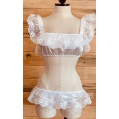 Stretch Satin ruffled lace bandeau top with matching low rise brief iMPORTANT ♥️ Please contact us if you need or want an order by a certain time frame as our production and shipping times vary. We need to know in advance for orders with specific deadlines. Thank you! Lace Bandeau Top, Lace Bandeau, Lingerie Sets, Pink Tulle, Pretty Lingerie, Stretch Satin, Pink Outfit, Bandeau Top, Sewing Inspiration