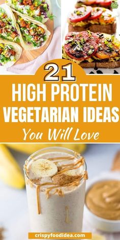 Here you some high protein vegetarian recipes that are best for vegetarian peoples. Vegetarian Recipes For Athletes, Vegetarian Dinner For One, Veggie Dishes Healthy, Protein Vegetarian Meals, Protein Vegetarian Recipes, Recipes For Meal Prep, High Protein Vegetarian, Vegetarian High Protein, High Protein Lunch Ideas