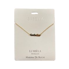 Lumiela Necklace: Isabella- Zoe  -Assorted - Lumiela Necklace: Isabella- Zoe  -Assorted London Jewelry, Necklace Personalized, Steel Necklace, Jewelry Designer, Stainless Steel Necklace, Quote Prints, Name Necklace, Thoughts Quotes, Savannah Chat