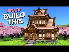 a house with the words how to build this in minecraft