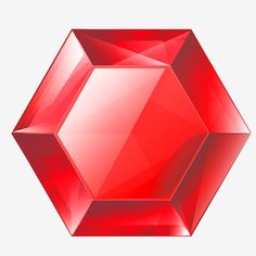 an image of a red diamond that is very bright and shiny, it looks like hexagonal shapes