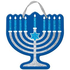 Buy Hanukkah Hanukkah Glitter Sign 11.5 X 11.5 In. sold at Party Expert Construction Paper Decorations, Festival Of Light, How To Celebrate Hanukkah, Hanukkah Decorations, Hanukkah Menorah, Silver Ribbon, Glitter Ribbon, Halloween Items, Happy Hanukkah