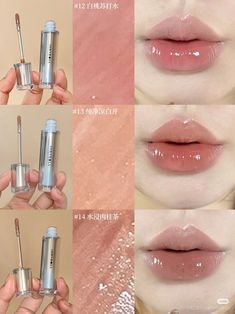 #makeup #lipgloss #lipshade #lipcolor #glossylips #judydoll #Chinesemakeup #douyinmakeup Lipgloss Swatches, Korean Lip Tint, Makeup Lipgloss, Korean Lips, Chinese Makeup, Lips Shades, Aesthetic Pink, Glossy Lips, Clean Girl