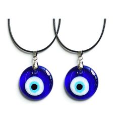 PRICES MAY VARY. The blue evil eye pendant is made of glass, the pendant size is 1.18in, and the length of the rope chain is 17.8in + 2in, you can adjust the length of necklace with adjustable extension chain. The evil eye necklace is an amulet, representing lucky, fortune, protection and prosperity, wearing this necklace can against negative energy and brings good luck. Turkish evil eye necklace will protect your family or friends from danger and bad things, wish them can be safe, happiness, he Lucky Necklace, Lucky Fortune, Turkish Evil Eye, Wardrobe Wishlist, Bad Things, Blue Evil Eye, Eye Pendant, Evil Eye Pendant, Blue Eye