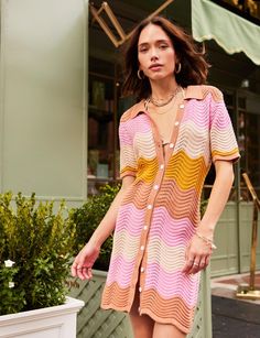 The Liora Cover-Up has an oversized boyfriend fit and is knitted in a colorful pointelle stitch. It can be worn open over your favorite swimsuit, or buttoned up over your favorite pair of cut-offs. Top Sales