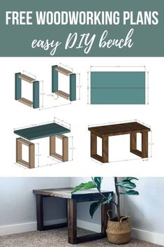 an image of woodworking plans easy diy bench