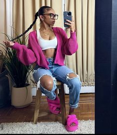 Basic Outfits For School Spring, Outfits For School Spring, Pink Outfits Black Women, Basic Outfits For School, Black Women Streetwear, Fit School, Outfits Black Women, Outfits For School, Women Streetwear