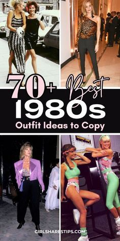 the cover of 70 + best 80s's outfit ideas to copy