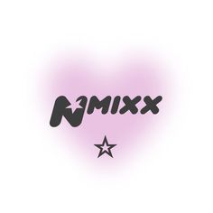 the word mmixx written in black on a pink background