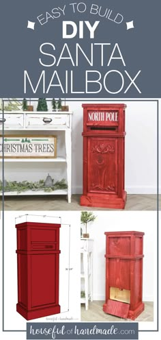 an easy to build diy santa mailbox with instructions on how to make it