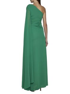 Dress from Blanca VitaComposition: Synthetic->polyester, 100% Green Ruched Dress For Gala, Green Draped Dress For Gala, Green Pre-draped Ruched Dress, Pre-draped Ruched Green Dress, Evening Sheath Chiffon Dress, Green Pre-draped Dress With Ruched Bodice, Green Draped Dress With Ruched Bodice, Pre-draped Sheath Cocktail Dress, Green Pre-draped Cocktail Dress