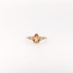 This beautiful ring semi mount features a pear shape basket with natural earth-mined diamond accents in solid 14k gold. Perfect for the center stone of your choice! Pear Ring Set, Designer Silver Jewellery, Semi Mount Ring, Pear Ring, Jewelry Appraisal, Jewelry Showcases, Solitaire Studs, Ring Setting, Cute Rings