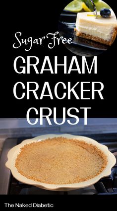 easy recipe for sugar-free graham cracker crust - nut-free and low carb Healthy Graham Crackers, Keto Pie Crust, Graham Pie, Almond Flour Pie Crust, Graham Cracker Crust Recipe, Sugar Free Pie, Almond Pie, Keto Pie, Creative Sweets