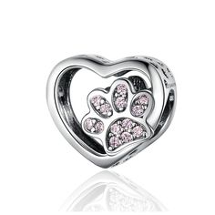 Cat Love Heart-shape Charm 925 Sterling Silver Paw Footprints Heart Charms for Bangle Bracelet Fine Jewelry Item specifics Item Type: Beads Main Stone: Zircon Model Number: SCC1191 Certificate Type: GDTC Item Shape: Heart Shape Item Weight: About 1.9 g Fine or Fashion: Fine Item Height: 1*1.2cm Metals Type: Silver Packaging: Only one free velvet jewelry bag for each parcel Material: 925 Sterling Silver ------------------------------------ Shipping : 15 - 35 business days Shipping to United State Pandora Armband, Paw Heart, Paw Print Charm, Charms Pandora, Pot Hanger, Bracelet Pandora, Bracelet Diy, Love Charms, Diy Schmuck