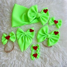 "There are many different styles to choose from: Headwraps, Small/Large Bow on Nylon, Clip Ons, Sailor Bow, & Mini Clip Ons! Headwraps come in 3 sizes: -Newborn (4\" or 5\" Bow): Head circumference of 12 inches. -Baby:5 inch bow, Head circumference of 14 inches. -Toddler: 5 inch bow, Head circumference of 16 inches. Remember, they do stretch anywhere from 1-2 inches so it does not have to be exact! The small bow on nylon has a 2.5x3 inch bow and the large bow on nylon has a 5 inch bow. The nylon band stretches to accommodate many head sizes. Mini Clip ons, Clip Ons, & Sailor Bows are all on an alligator clip. If you would like any customizations/a smaller bow, please message me and I will see what I can do for you! Note: I cannot make a larger bow than 5 inches. These are handmade with lov Crafts 2024, Woman Costumes, Grinch Heart, Band Stretches, Baby 5, Sailor Bow, Craft Things, Bows Diy, Diy Bows