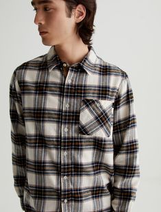 Our signature Aiden Shirt features cozy flannel woven with a timeless plaid pattern. Cut for a classic fit, this long-sleeve button-up is a versatile addition to your wardrobe as days cool down. Button it all the way up to the collar for a smart look, or throw it on over a tee to keep things casual.Fine Cotton Plaid, 100% Cotton Classic Button-up Flannel Shirt For Fall, Classic Plaid Flannel Shirt With Relaxed Fit, Classic Plaid Flannel Shirt For Everyday, Classic Plaid Shirt For Casual Gatherings, Classic Flannel Button-up Shirt, Classic Relaxed Fit Flannel Shirt, Classic Collared Flannel Shirt For Winter, Classic Plaid Shirt For Everyday, Classic Flannel Shirt With Relaxed Fit