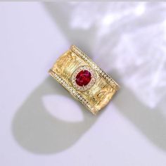 •Condition: Brand new•Center Stone: Natural Ruby, Oval Cut, approx 0.61ct•Side stones: Natural white diamond round-cut (VS1 clarity and F color)•Ring weight: 12.19g (depend the ring size)•Metal Purity: Optional Each piece is made-to-order with care and special attention to detail. all items are made with conflict-free diamonds and gems.Size: made to orderThe item will be gift wrapped and shipped.-------------------------------------------------------------------Available in :14k Rose or Yellow G Luxury Oval Ruby Ring, Luxury Oval Ruby Ring With Pave Setting, Gold Ruby Rings With Pave Setting, Luxury 14k Gold Ruby Ring With Gemstone Accents, Luxury Gold Oval Ruby Ring, Luxury Oval Ruby Ring In Gold, Gold Ruby Jewelry With Pave Setting, Luxury Gold Ruby Ring With Accent Stones, Luxury Gold Ruby Ring With Halo Design