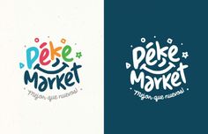 two different logos with the words peke market and peke market written on them