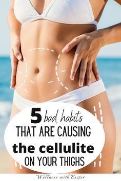 These are the 5 COMMON LIFESTYLE MISTAKES that you should be aware of if you want to get rid of cellulite. #canyougetridofcelluliteonceyouhaveit #causeofcelluliteinthighs #wellnesswitheszter #weightlossplanforwomenover30 12 Minute Workout, Tone Thighs, Thigh Fat, Skin Condition, Oral Health Care, Toning Workouts, Muscle Aches, Be Aware, Tooth Decay