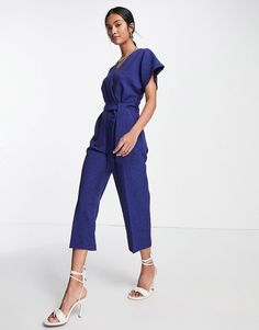 Closet London tie waist kimono jumpsuit in navy | ASOS Chic Blue Belted Jumpsuits And Rompers, Blue Short Sleeve Jumpsuit With Tie Waist, Chic Navy Jumpsuit For Work, Workwear Jumpsuits And Rompers With Tie Waist, Blue V-neck Jumpsuit Or Romper With Tie Waist, Loungewear Jumpsuits With Tie Waist, Tie Waist Overall Jumpsuits And Rompers For Loungewear, Loungewear Jumpsuits And Rompers With Tie Waist, Tie Waist Jumpsuits And Rompers For Loungewear