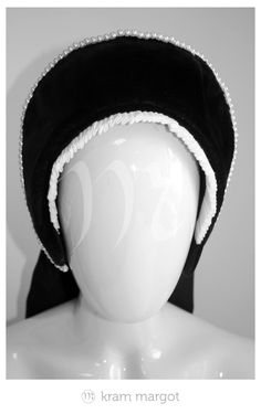 This auction is for a Renaissance, Tudor, Henrician hat. Based on historical patterns. The veil is made of silk. Available against order, sewed to measure. After ordering I will email buyer requesting measuremens. Our customers usually choose colours for their garments themselves. Costumes are non-returnable and non-refundable, so please check all measurements, ask questions and bid with confidence. Fitted Costume Bonnet, Traditional Fitted Costume Hats And Headpieces, Elegant Black Ceremonial Costume Hats And Headpieces, Adjustable Costume Bonnet, Ceremonial Black Adjustable Headpieces, Adjustable Black Costume Hat For Ceremonial Occasions, Adjustable Black Ceremonial Headpiece, Adjustable Black Costume Hats And Headpieces For Ceremonial, Traditional Black Costume Hats And Headpieces