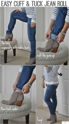 How To Wear Jeans, True Jeans, Ankle Boots With Jeans, Rolled Jeans, How To Wear Ankle Boots, Looks Jeans, Mode Tips, Thanksgiving Outfits, Thanksgiving Outfit