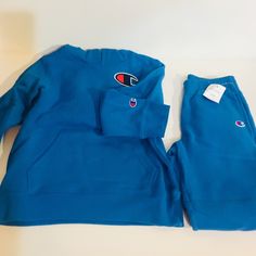 Champion Authentic Little Boys Size 7 Little Girls Go Down A Size Champion Little Boys 2-Pc. Heritage Fleece Track Suit Qty: 1 Color: Deep Hotline Blue Size: 7 Type: Outfit Color Deep Hotline Blue Pink Sweats Outfit, Sweats Outfit, Champion Shorts, Velour Hoodie, Jogging Suit, Champion Shirt, Matching Leggings, Hoodie And Sweatpants, Champion Sweatshirt