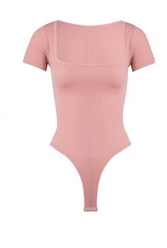 Square neck ribbed bodysuit One size fits most. Pink Stretch Ribbed Bodysuit, Trendy Stretch Short Sleeve Bodysuit With Scoop Neck, Trendy Stretch Short Sleeve Scoop Neck Bodysuit, Trendy Short Sleeve Scoop Neck Bodysuit, Trendy Spring Bodysuit With Square Neck, High Stretch Lined Bodysuit For Loungewear, Chic Bodycon Bodysuit For Loungewear, High Stretch Bodysuit With Lined Body For Loungewear, Chic Square Neck Bodysuit For Spring