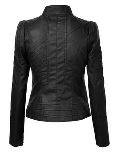 Made By Johnny MBJ Womens Faux Leather Zip Up Moto Biker Jacket with S Faux Leather Motorcycle Jacket, Biker Coat, Womens Black Leather Jacket, Moto Biker Jacket, Hooded Faux, Faux Leather Moto Jacket, Biker Leather, Leather Motorcycle Jacket, Leather Moto