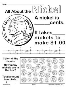 FREE All About Coins! 4 Printable Money Worksheets – SupplyMe Nickel Worksheet, Personal Worksheets, Kindergarten Money, Kindergarten Money Worksheets, Money Kindergarten, Money Math Worksheets, Lecture Room, Worksheet Preschool