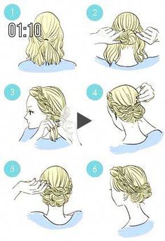 Simple Diy Hairstyles, Busy Morning, Updos For Medium Length Hair, Peinados Fáciles Para Cabello Corto, Easy Hair, Quick Hairstyles, Manicure Y Pedicure, Simple Diy, Homecoming Hairstyles