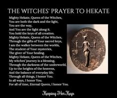 From the Keeping Her Keys book Lady Hekate, Goddess Hekate, Goddess Hecate, Oh My Goddess, Magick Spells, Witchcraft Spell Books