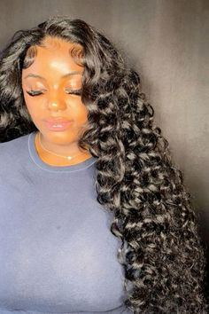 Curly Hair Sew In, Curly Sew In, Dyed Hair Inspiration, Dyed Natural Hair, Hair Laid, Hair Crush, Baddie Hairstyles, Long Curly Hair