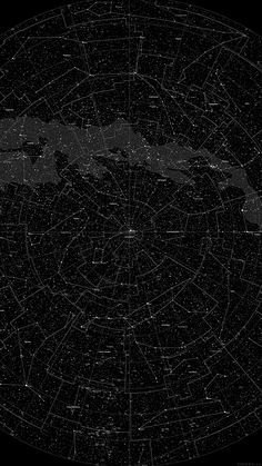 the night sky with many stars and lines on it, all in different directions to indicate where they are located