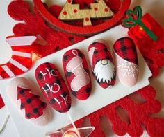 Get into the holiday spirit with these festive nail designs! From playful candy cane stripes to elegant snowflakes, there's a design for every mood. Are you feeling naughty or nice this Christmas? #ChristmasNails #HolidayNails #NaughtyOrNice #FestiveFingers #NailArt #WinterWonderland #MerryManicure #DeckTheNails #JingleAllTheWay #NailGoals Christmas Nail Designs Easy, Nail Noel, Xmas Nail, Christmas Nails Diy, Festive Nail Designs, Xmas Nail Art, Unghie Nail Art, Nail Board