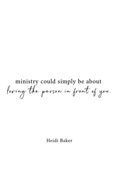 a quote from heidi baker on the subject of his book