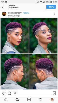 Black Women Fade Haircut Natural Hair, Fade Haircut Women Natural Hair Short Cuts Mohawk Hairstyles Women, Short Natural Haircuts With Color, Short Natural Hair Color For Black Women, Short Mohawk Fade Women, Shaved Hair Designs For Black Women, Fades For Women Hairstyles Black, Fade Haircut Women Natural Hair, Bald Fade Women Black