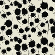 an abstract black and white pattern with circles