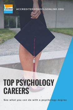 a woman's legs in high heels and graduation cap with the words top psychology carers