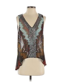 Sanctuary Sleeveless Blouse Size: Small Tops - used. 100% POLYESTER | Sanctuary Sleeveless Blouse: Brown Tops - Size Small Brown Tops, Brown Top, Small Tops, Sleeveless Blouse, Flapper Dress, Sleeveless Top, Women Handbags, Womens Tops, Tank Tops