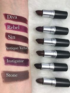 Vampy Lipstick, Maquillage On Fleek, Fall Lipstick, Mac Lipsticks, Alat Makeup, Makeup 101, Makeup Swatches, Kesha, Mac Makeup