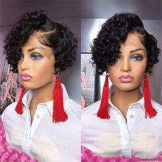 Short Curly Pixie, Brazilian Curly Hair, Curly Pixie Cuts, Short Human Hair Wigs, Short Curly Wigs, Curly Hair Wig, Short Hair Wigs, Curly Human Hair Wig, Pixie Cut Wig