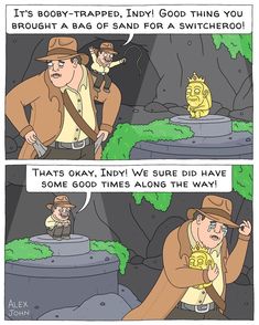 a comic strip with an image of a man in a hat